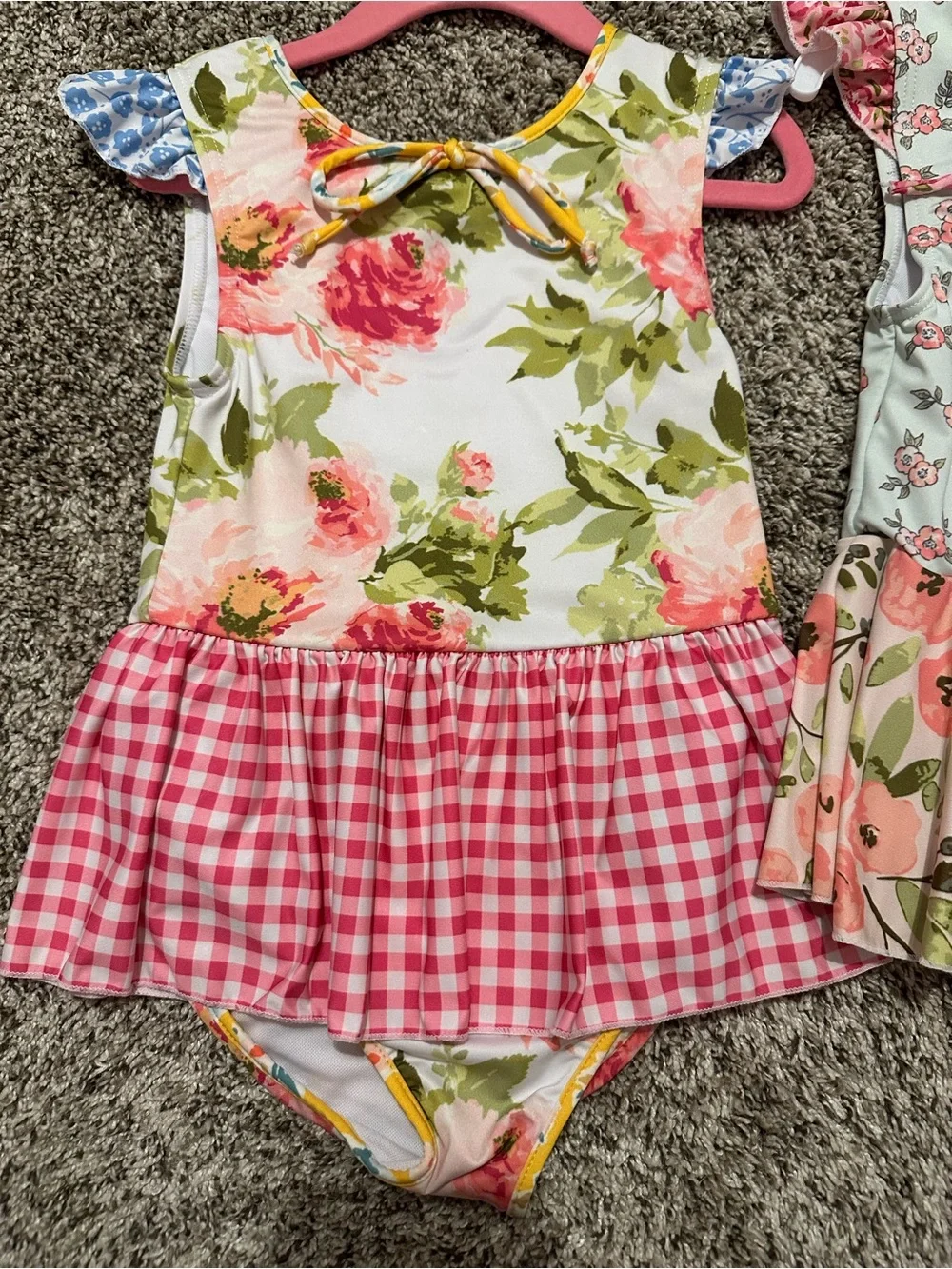 Sweet Honey Girls Floral Ruffle Swimsuit